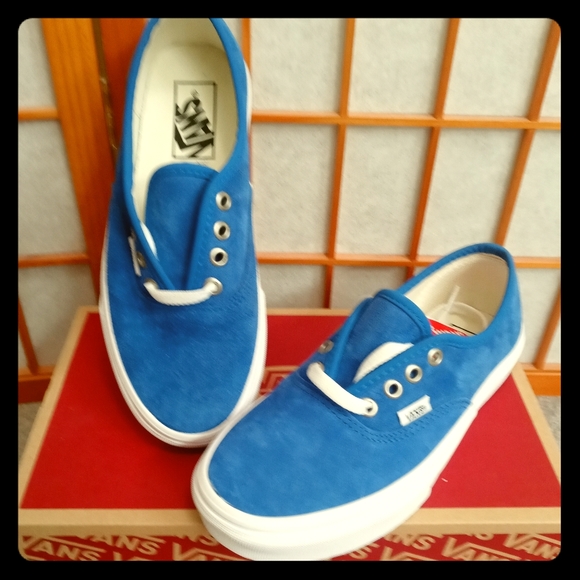 pig suede authentic vans blue